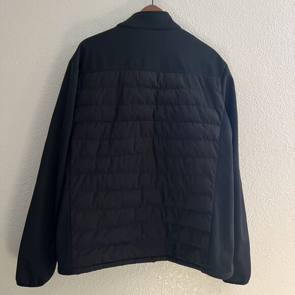 32 Degrees Men’s XL Black Mixed Media Puffer Jacket Zip Up Poly Fill - Picture 2 of 11